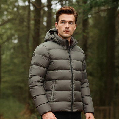 Ανδρικό Μπουφάν Puffer με Κουκούλα