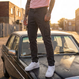 Ανδρικό Καλοκαιρινό Cargo Παντελόνι Ελαστικό σε Regular Εφαρμογή