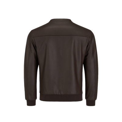 Ανδρικό Μπουφάν από Δερματίνη με Κουκούλα