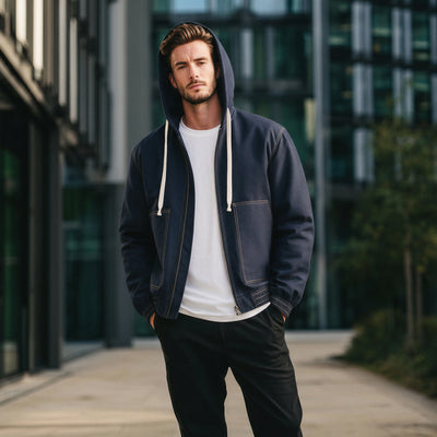 Ανδρικό Μπουφάν Jean με Κουκούλα