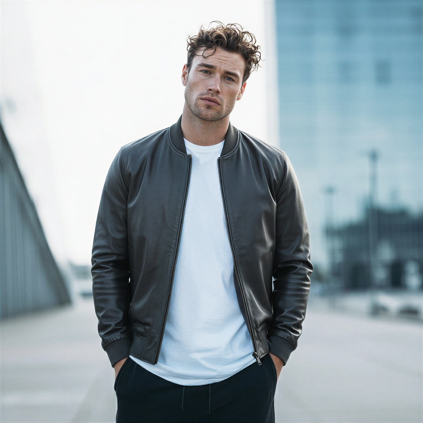 Ανδρικό Μπουφάν από Δερματίνη