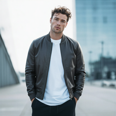 Ανδρικό Μπουφάν από Δερματίνη