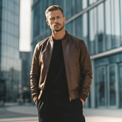 Ανδρικό Μπουφάν από Δερματίνη