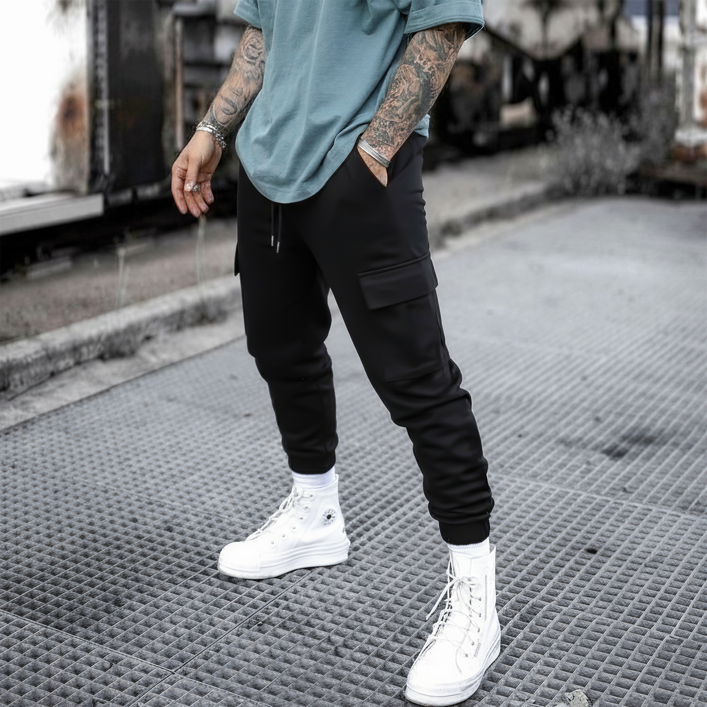 Cargo Παντελόνι Φόρμας με Λάστιχο