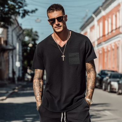 Ανδρικό T-shirt Φλάμα V