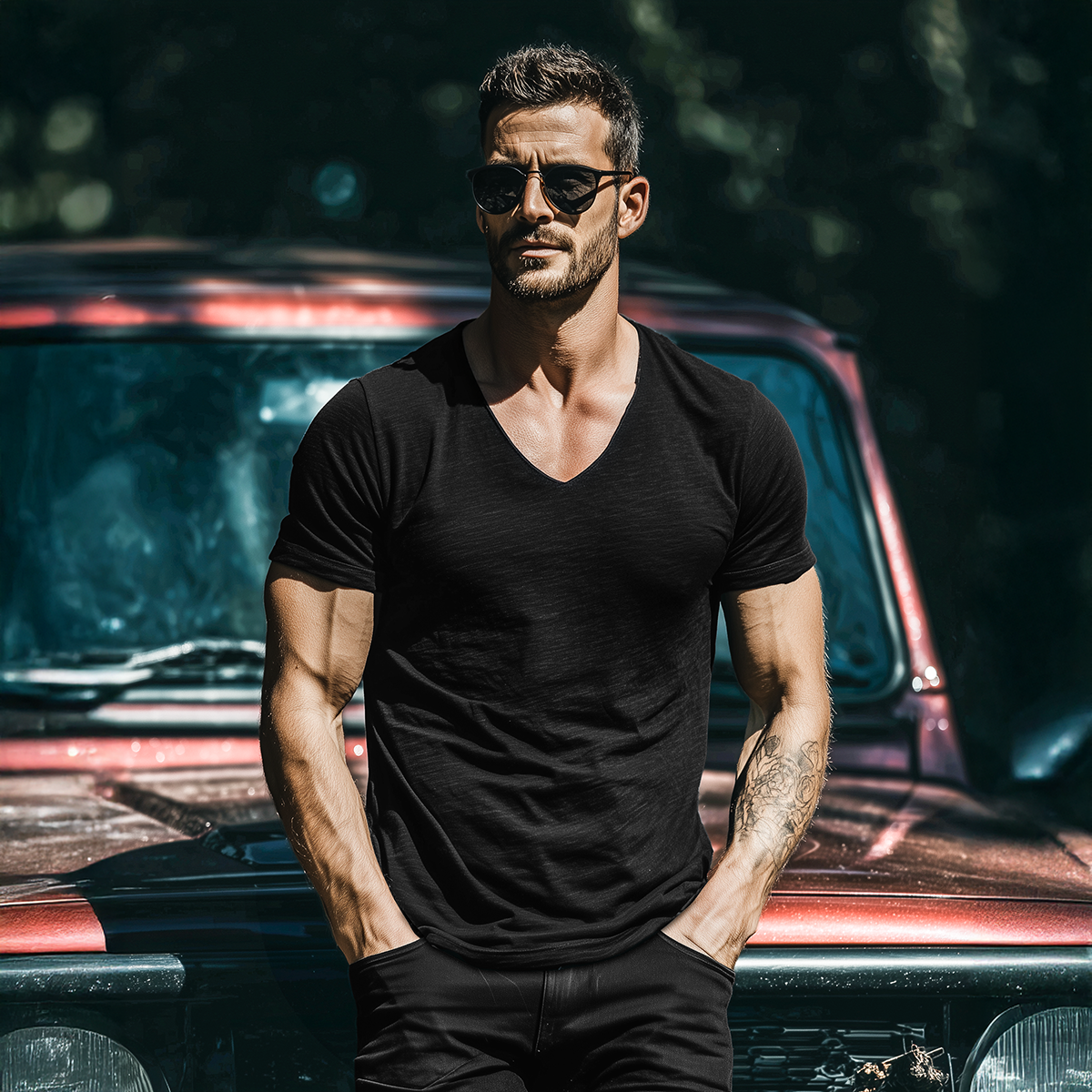 Ανδρικό T-shirt Φλάμα V