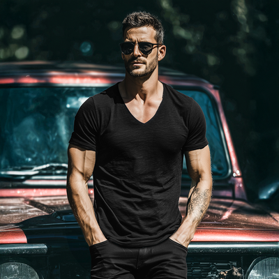 Ανδρικό T-shirt Φλάμα V