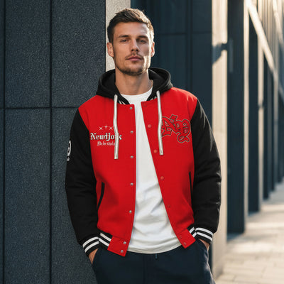 Ανδρικό Μπουφάν Κολλεγιακό με Κουκούλα