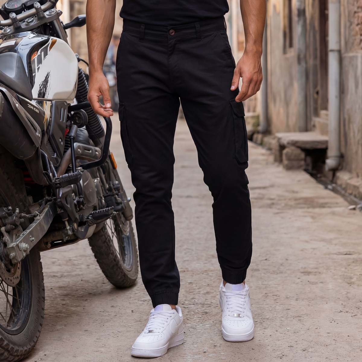 Ανδρικό Παντελόνι Cargo Ελαστικό με Regular Εφαρμογή