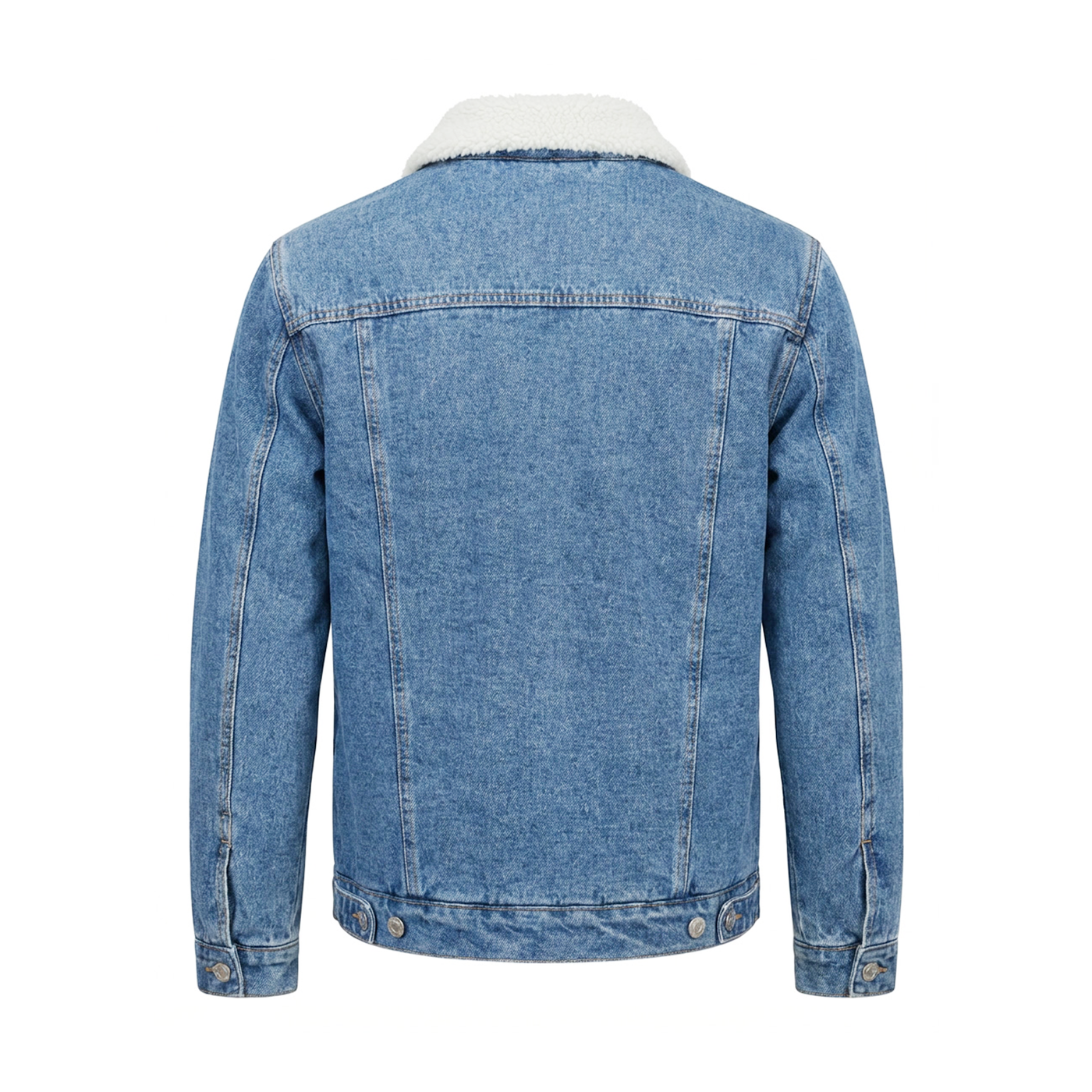 Ανδρικό Μπουφάν Jean με Επένδυση Γούνας