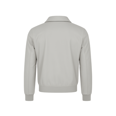 Ανδρικό Μπουφάν από Δερματίνη με Γιακά