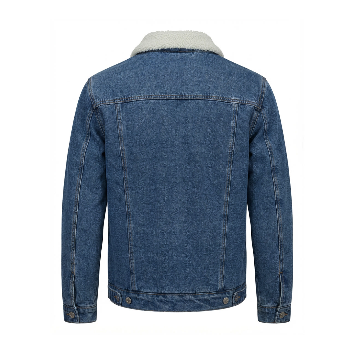 Ανδρικό Μπουφάν Jean με Επένδυση Γούνας