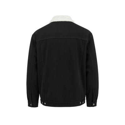 Ανδρικό Μπουφάν Jean με Επένδυση Γούνας