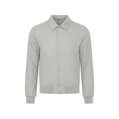 Ανδρικό Μπουφάν από Δερματίνη με Γιακά