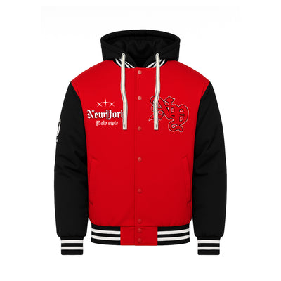 Ανδρικό Μπουφάν Κολλεγιακό με Κουκούλα