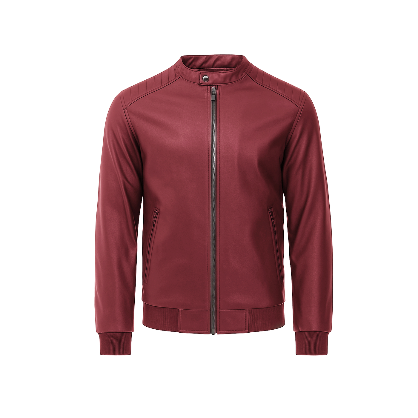 Ανδρικό Μπουφάν από Δερματίνη με Κουκούλα