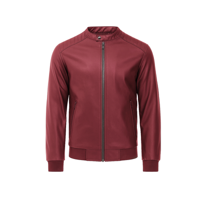 Ανδρικό Μπουφάν από Δερματίνη με Κουκούλα