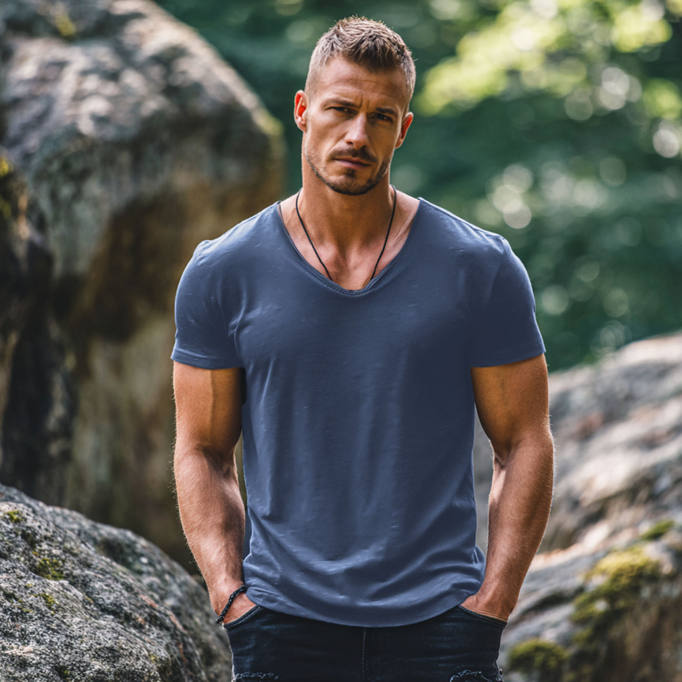 Ανδρικό T-shirt Φλάμα V