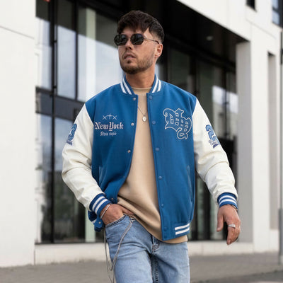 Ανδρικό Μπουφάν Κολλεγιακό με Κουκούλα