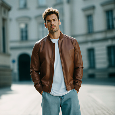 Ανδρικό Μπουφάν από Δερματίνη