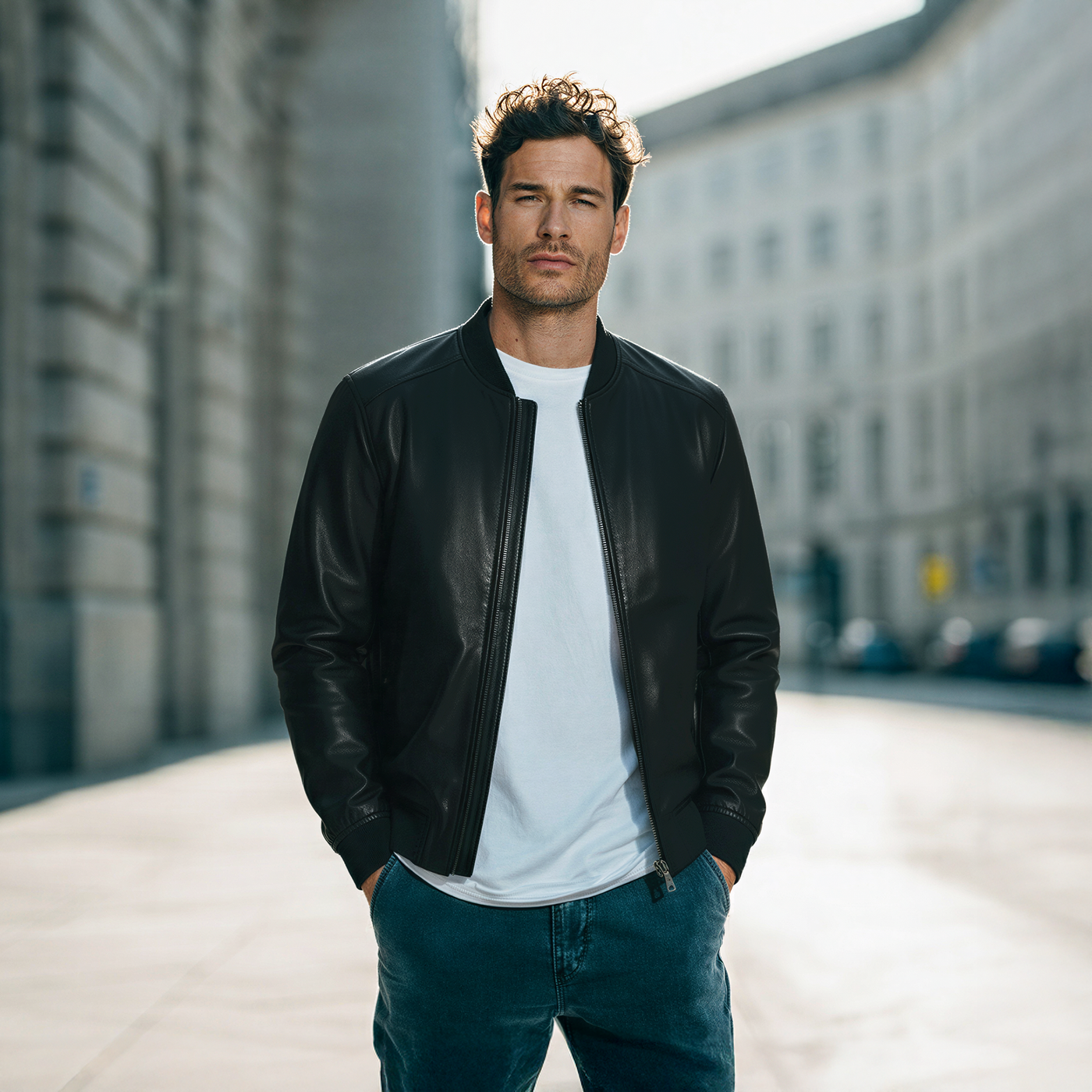 Ανδρικό Μπουφάν από Δερματίνη