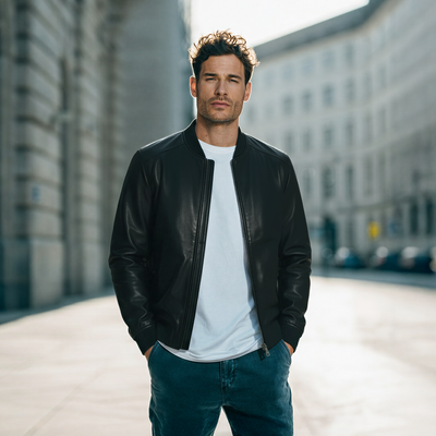 Ανδρικό Μπουφάν από Δερματίνη