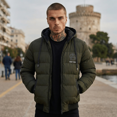 Ανδρικό Χειμωνιάτικο Μπουφάν Διπλής όψης