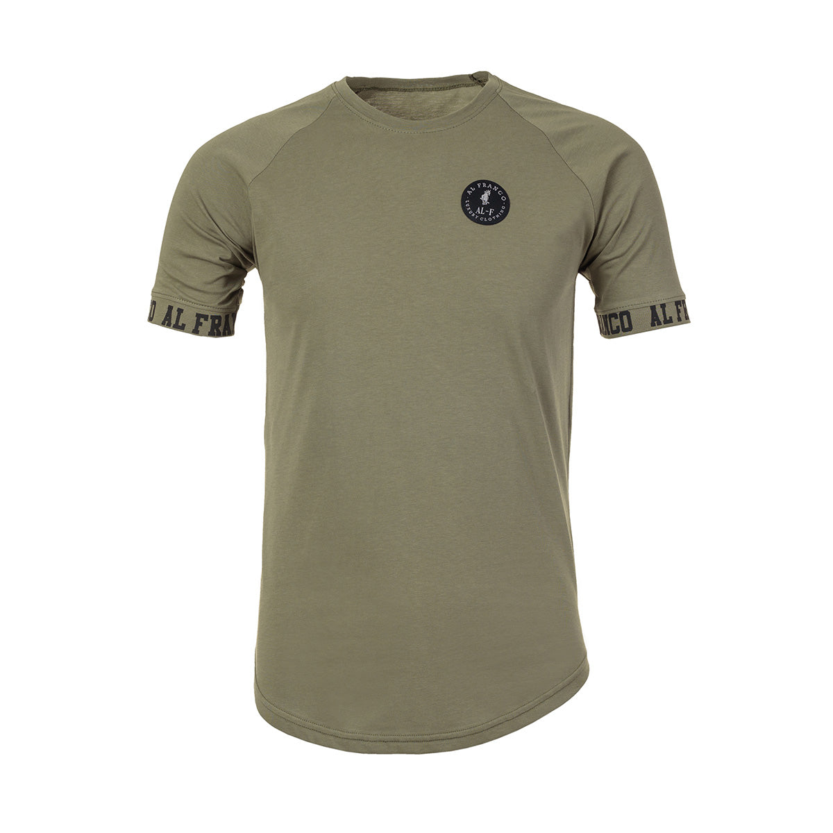 Ανδρικό Μονόχρωμο T-Shirt Al Franco με Λάστιχο στο Μανίκι (480) - Panda Clothing
